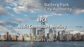BPCA Audit Committee Meeting – October 11, 2022