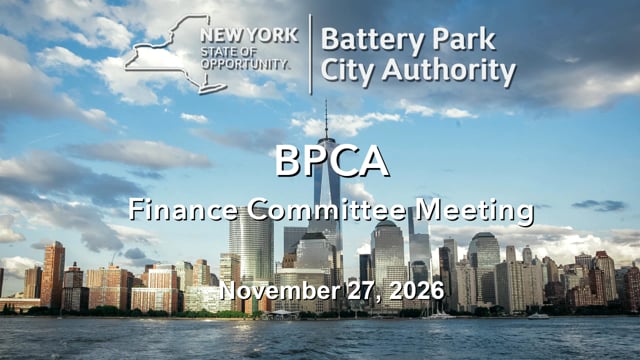 BPCA Finance Committee Meeting – October 27, 2026